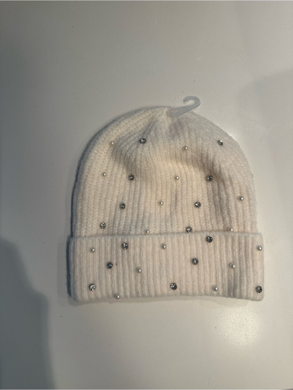 Loft NWT cream embellished hat